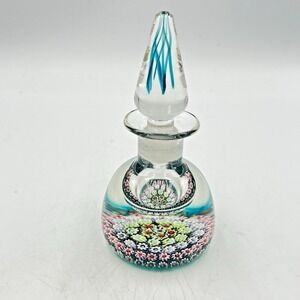 Perthshire Paperweights PP22 Millefiori Scent Bottle + Stopper Scotland 1970s